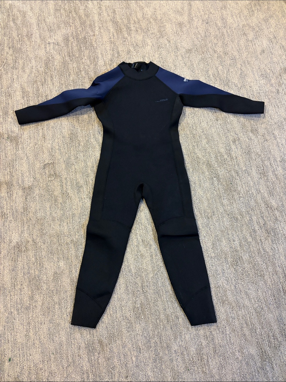 Kids Black and Navy One-Piece Wetsuit